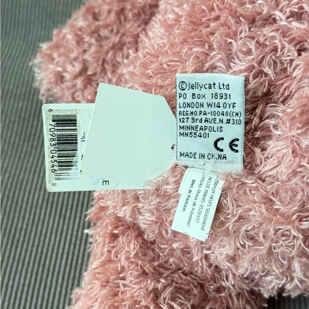 NWT *Very Rare* Vintage Jellycat London Medium Pink Junglie Elephant RETIRED - Picture 8 of 12
